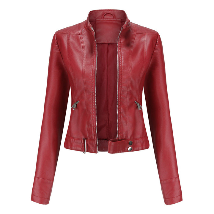 Celia | Elegante en luxe leren damesjas in de kleur Wijnrood voor dames in stijl ideaal voor de herfst.
