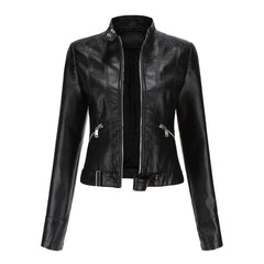 Celia | Elegante en luxe leren damesjas in de kleur Zwart voor dames in stijl ideaal voor de herfst.