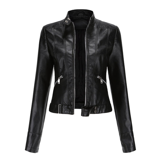 Celia | Elegante en luxe leren damesjas in de kleur Zwart voor dames in stijl ideaal voor de herfst.