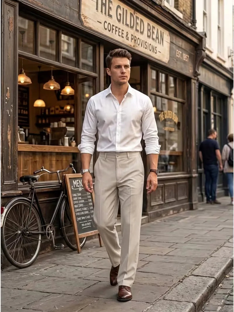 Pantalons met rechte pijpen