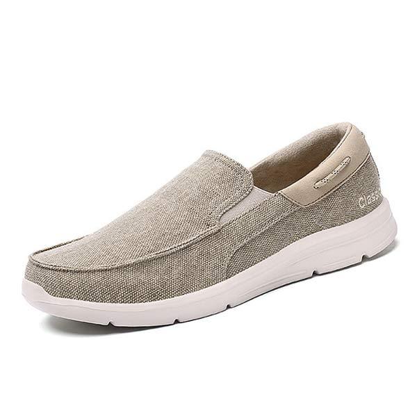 Chris | Lichte canvas schoenen in de kleur Beige voor heren in stijl geschikt voor alle seizoenen.