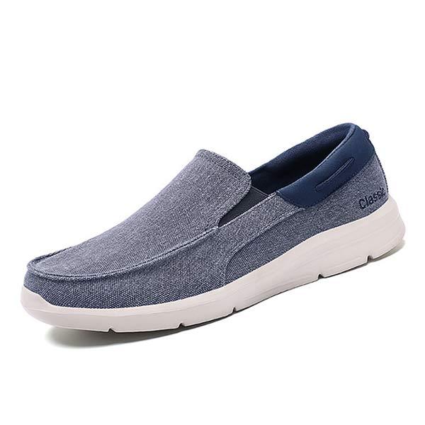 Chris | Lichte canvas schoenen in de kleur Blauw voor heren in stijl geschikt voor alle seizoenen.