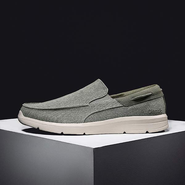 Chris | Lichte canvas schoenen in de kleur Beige voor heren in stijl geschikt voor alle seizoenen.