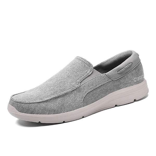 Chris | Lichte canvas schoenen in de kleur Grijs voor heren in stijl geschikt voor alle seizoenen.