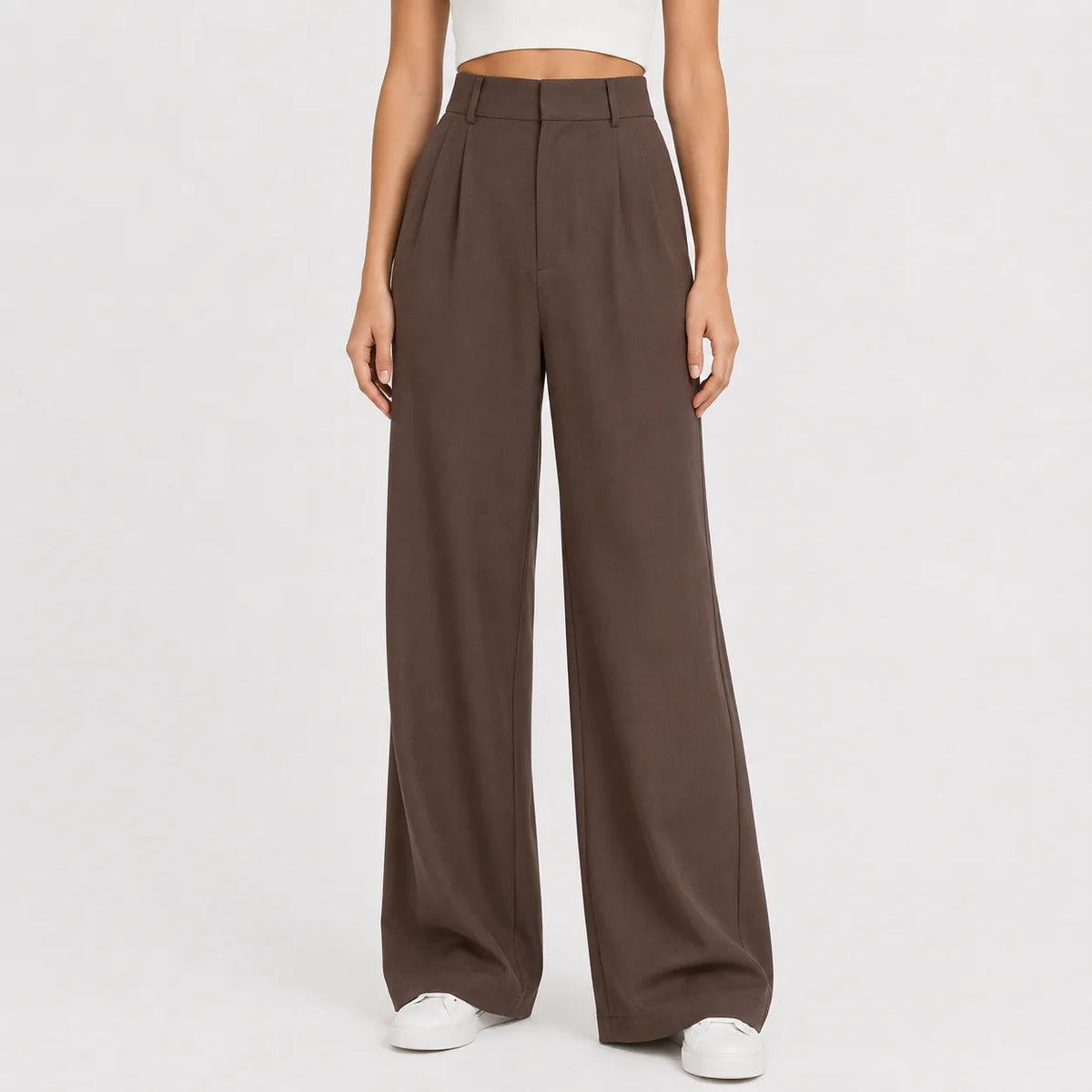 High waist wide leg pants