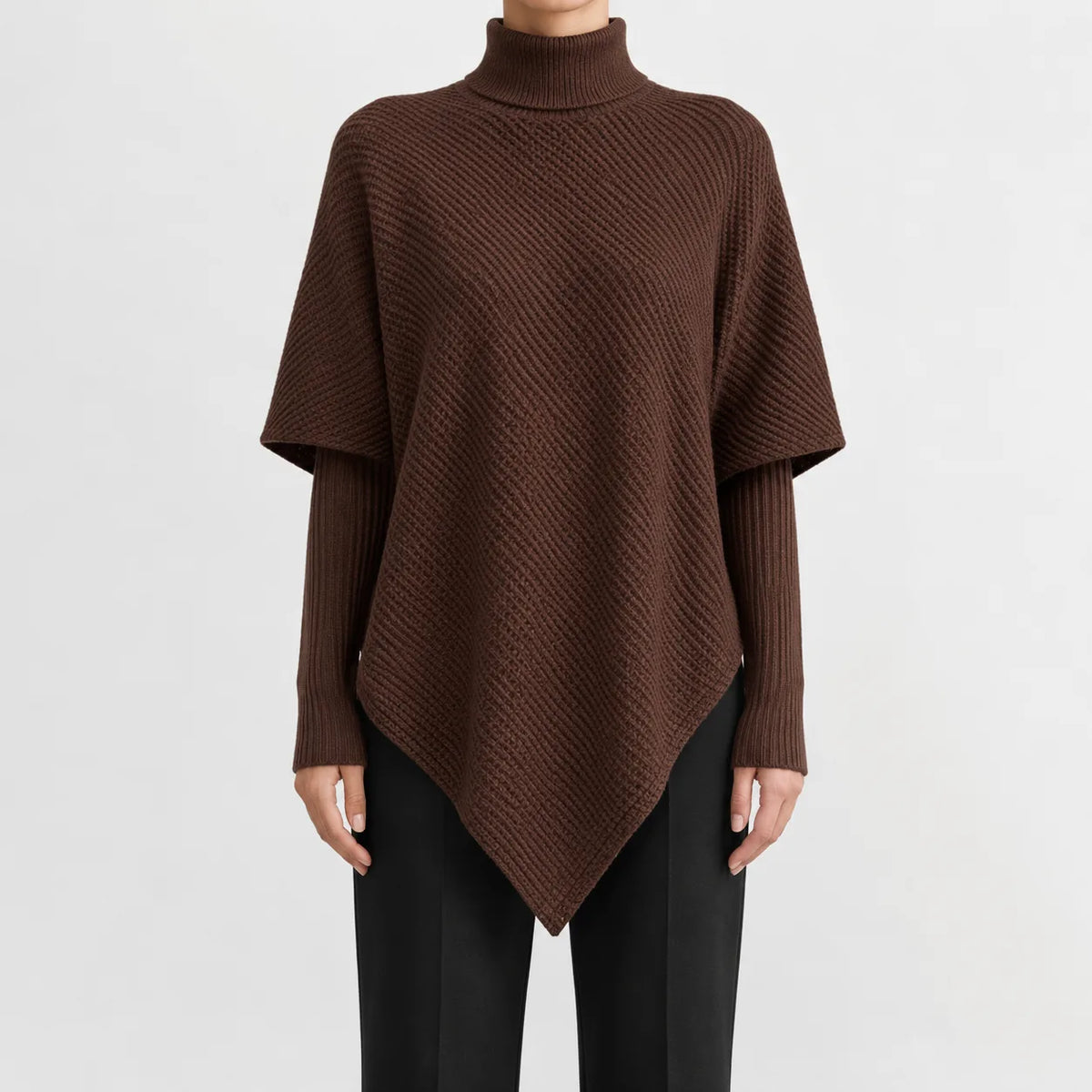Oversized jumper met col