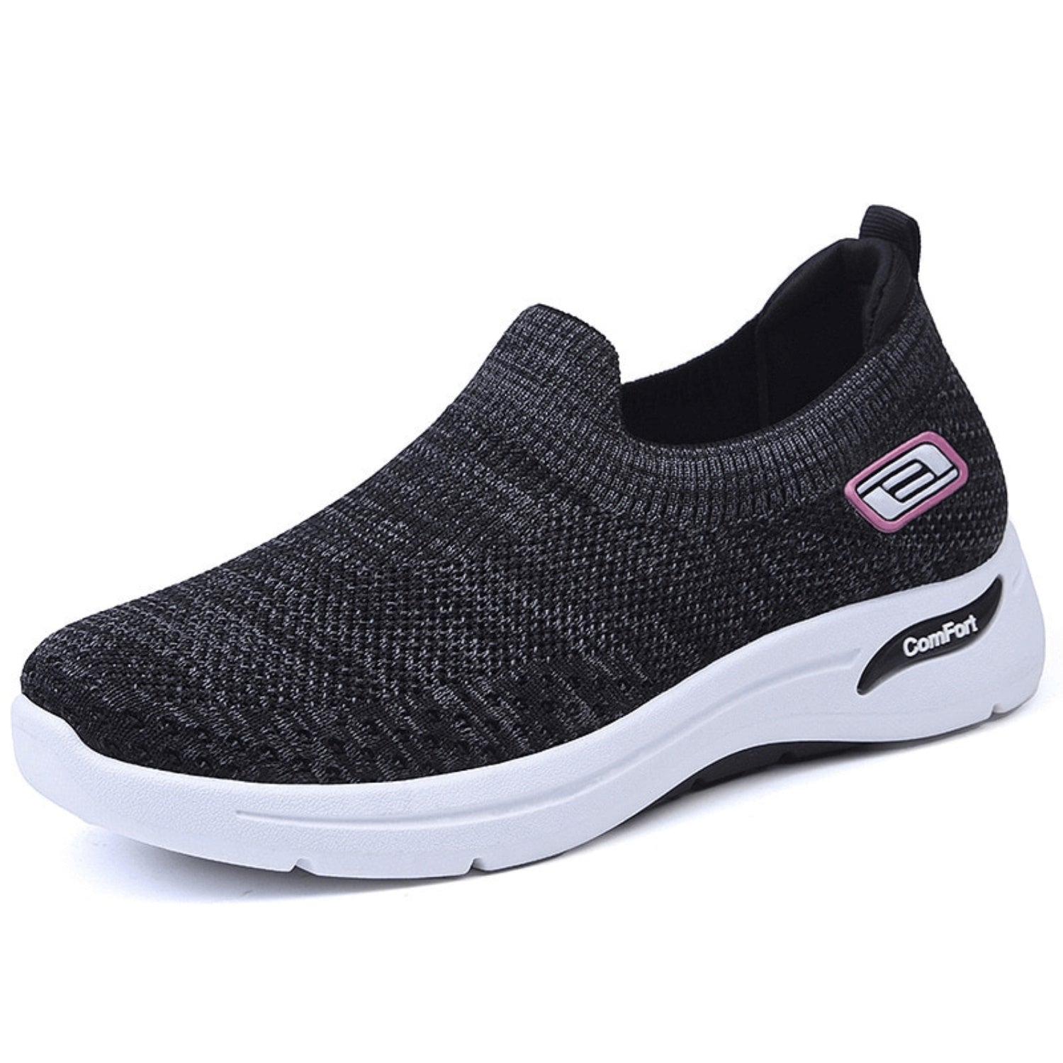 Comfort | Orthopedische damesschoen met sterke zool in de kleur Zwart voor dames in geschikt voor alle 4 seizoenen.