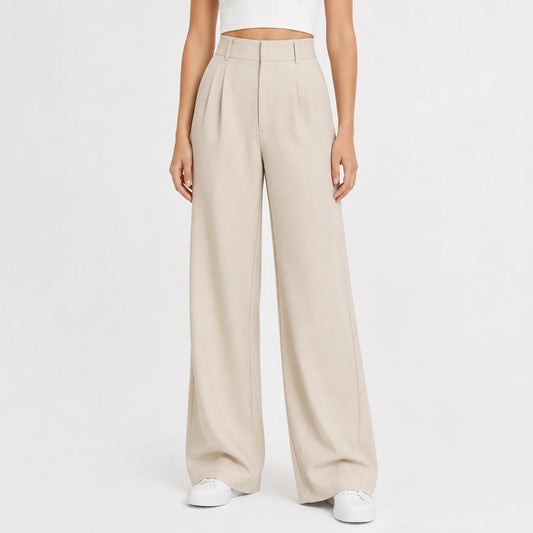 High waist wide leg pants