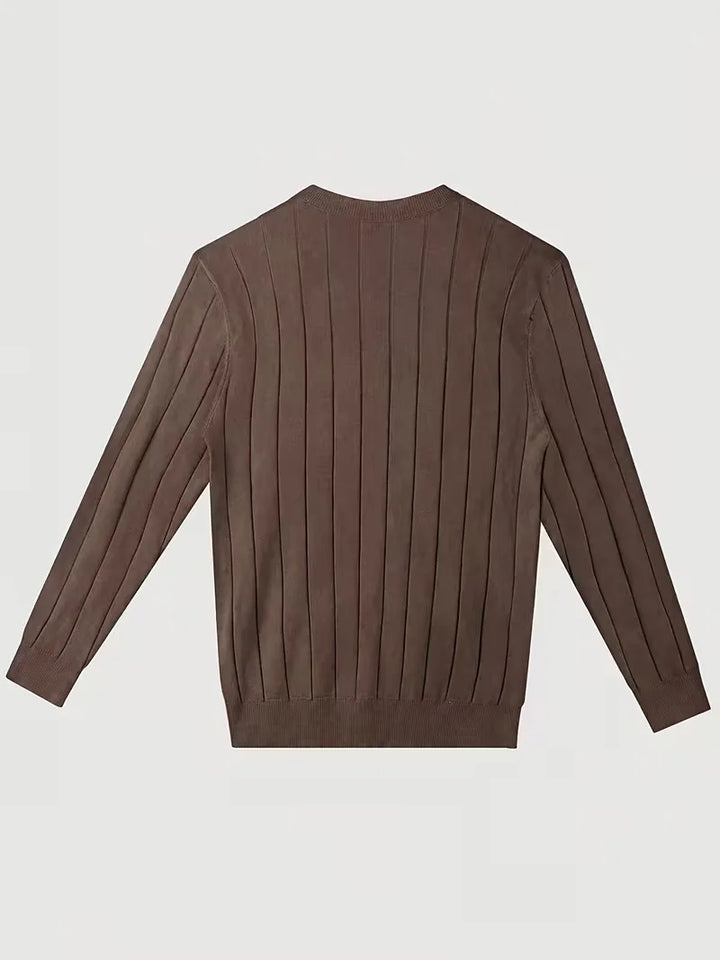 Ribbed sweater met ronde hals