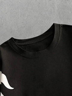 T-shirt met plaid patchwork mouwen
