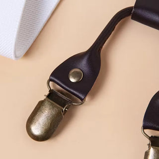 Bretels met leren details