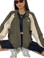 Track jacket met kleurblok ontwerp