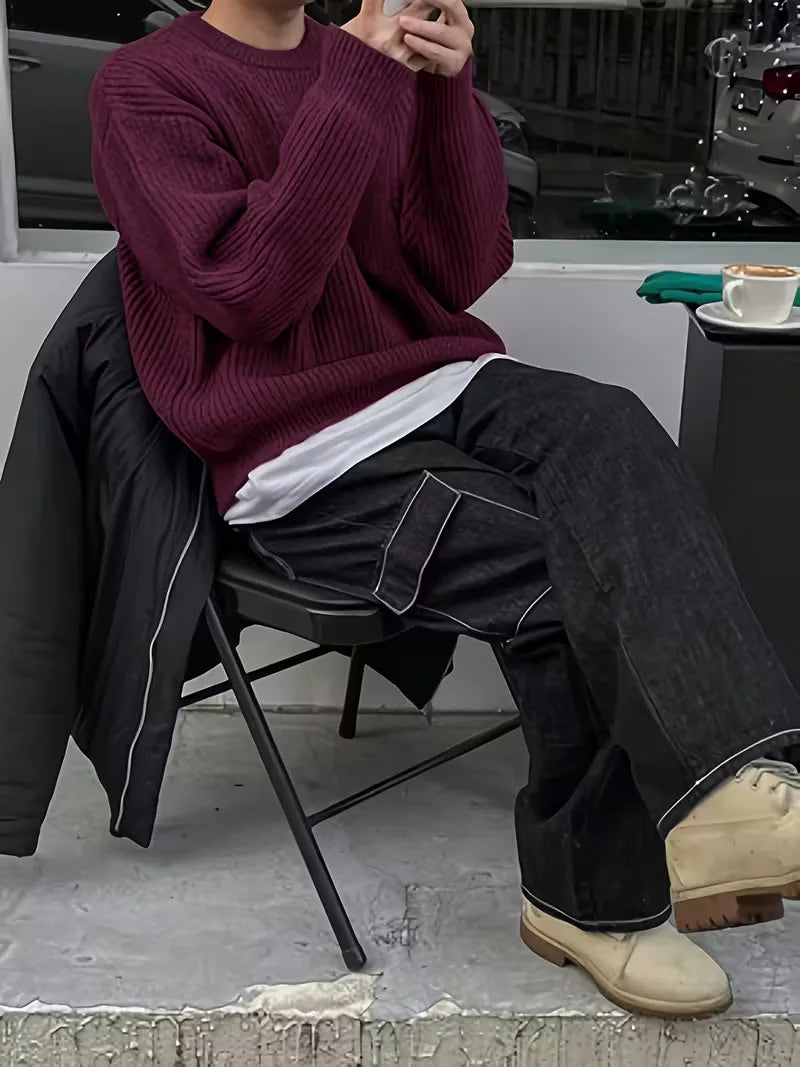 Oversized gebreide trui