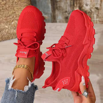 Lage sneaker met mesh bovenkant