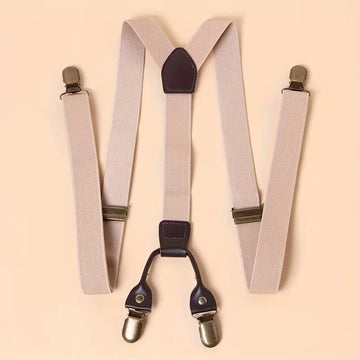 Bretels met leren details