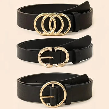 Smalle riem met metalen gespen
