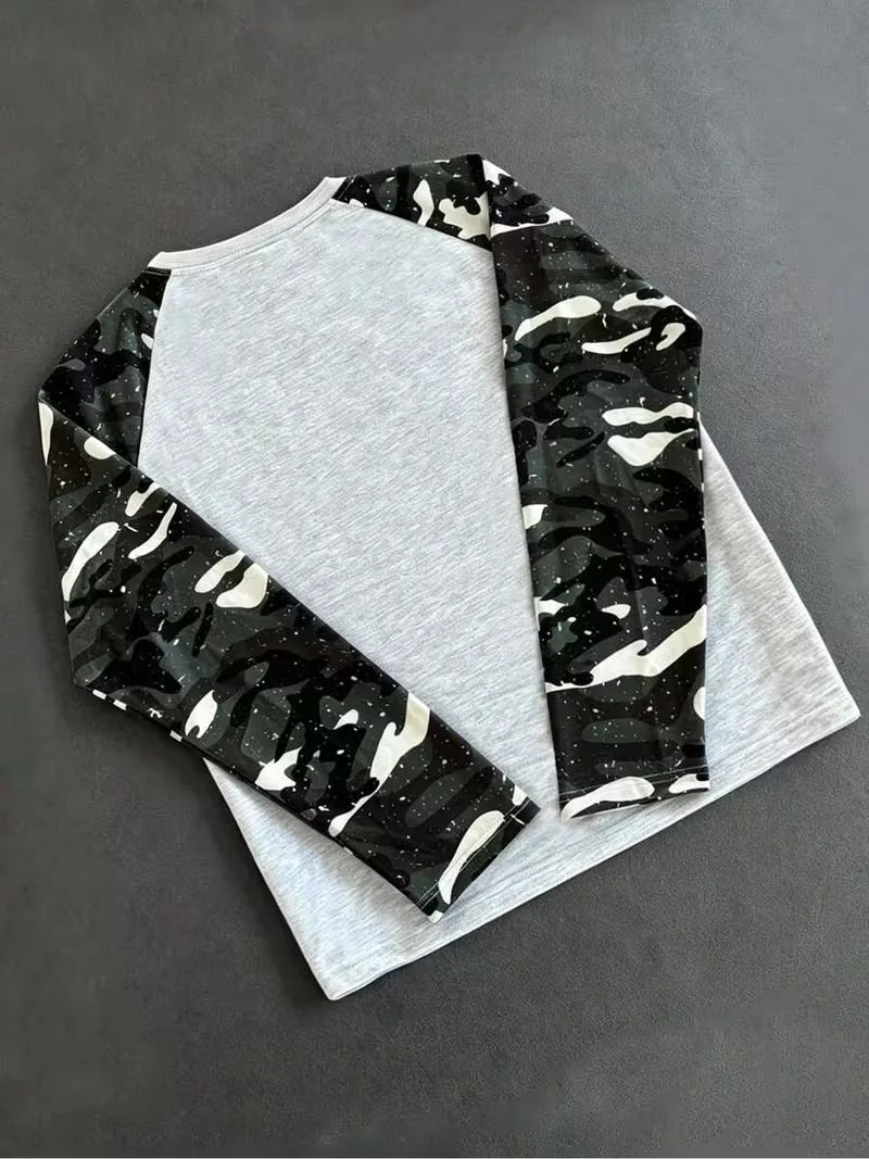 Longsleeve T-shirt met contrast