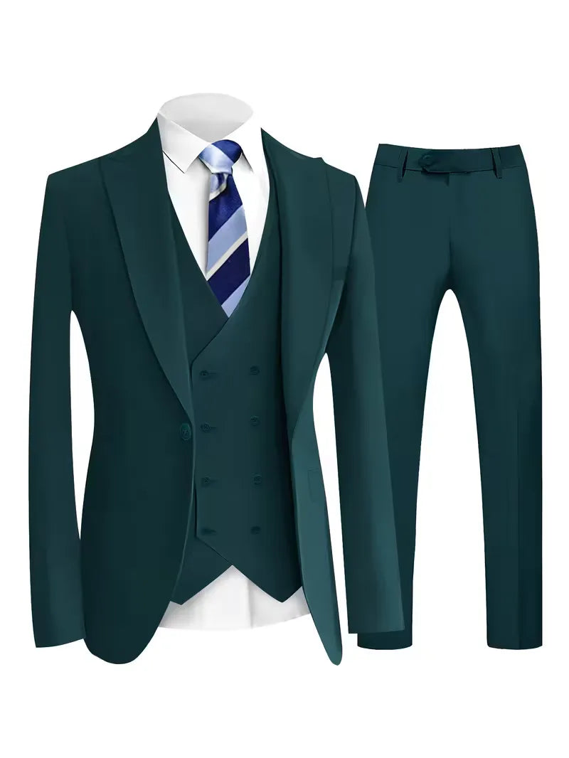 Drie-delig slim fit pak