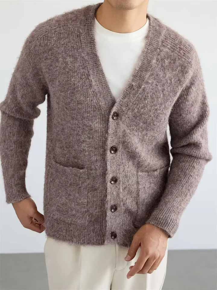 Cardigan met V-neck en voorzakken