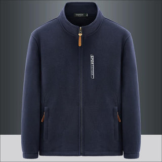 Daan | Dubbelzijdige fleecejas in de kleur Blauw voor heren in Lounge stijl ideaal voor de herfst.
