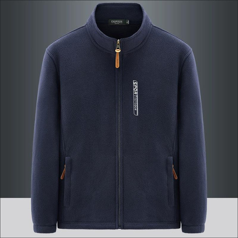 Daan | Dubbelzijdige fleecejas in de kleur Blauw voor heren in Lounge stijl ideaal voor de herfst.