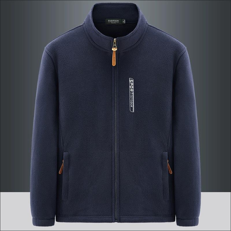 Daan | Dubbelzijdige fleecejas in de kleur Blauw voor heren in Lounge stijl ideaal voor de herfst.