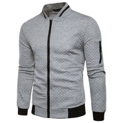 Daan | Geruit heren vest met opstaande kraag en rits in de kleur Grijs voor heren in Smart-casual stijl geschikt voor alle seizoenen.