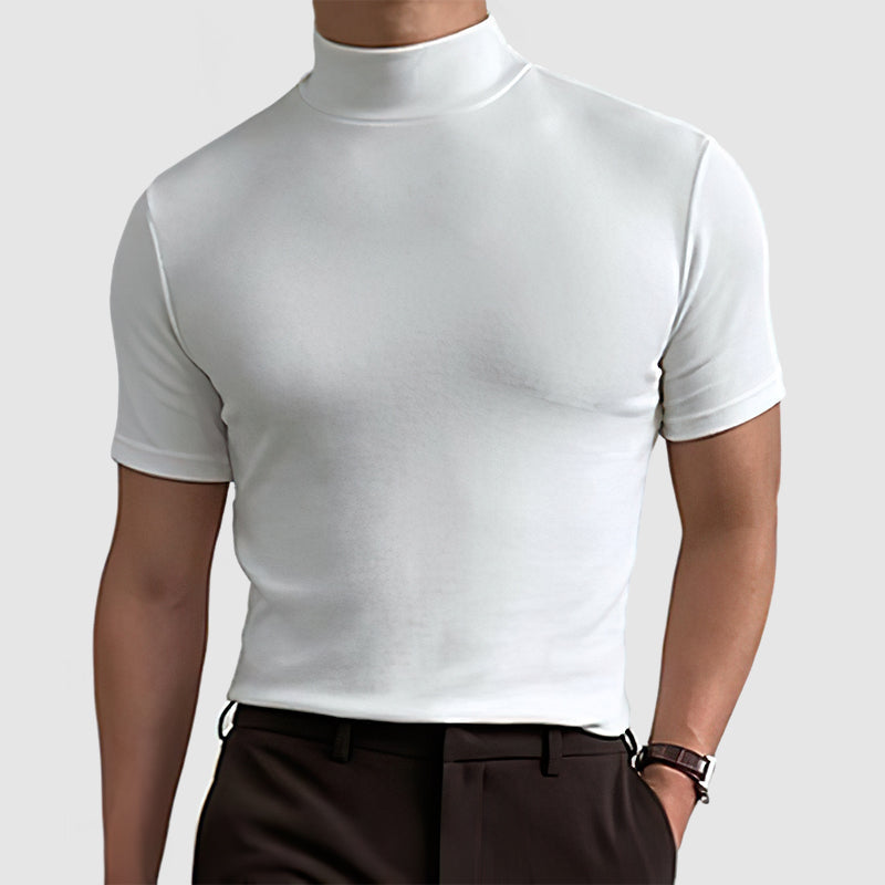 Daan | Luxueus Stretch Katoenen T-shirt voor Heren