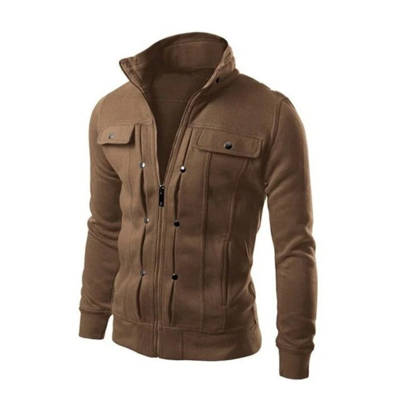 Daan | Wintervest met kraag voor heren in de kleur Bruin voor heren in stijl ideaal voor de winter