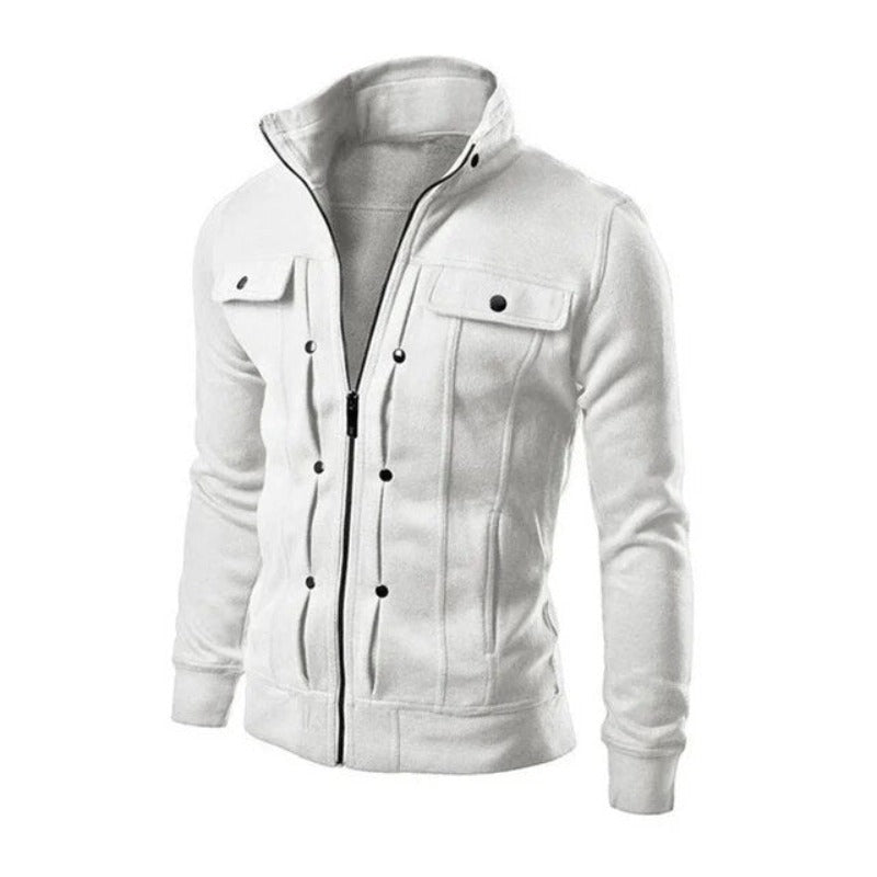 Daan | Wintervest met kraag voor heren in de kleur Wit voor heren in stijl ideaal voor de winter