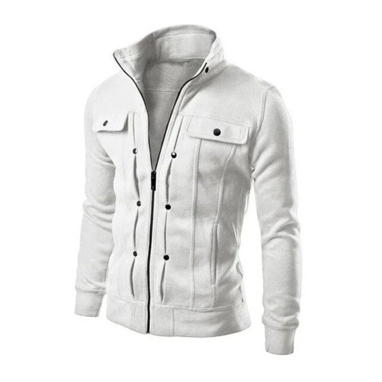 Daan | Wintervest met kraag voor heren in de kleur Wit voor heren in stijl ideaal voor de winter