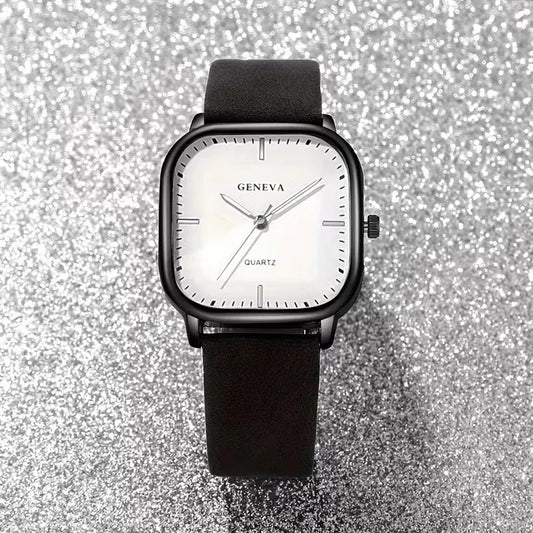 Analoge horloge met vierkante wijzerplaat