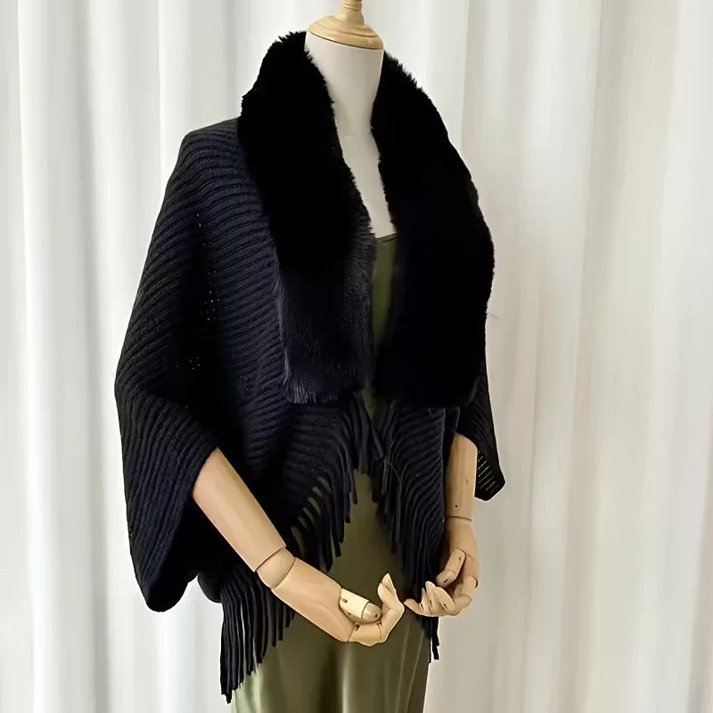 Winter sjaal met faux fur