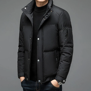 Damien | Puffer donsjack voor heren in de kleur Bruin voor heren in Outdoor stijl ideaal voor de herfst.