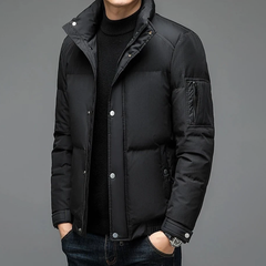 Damien | Puffer donsjack voor heren in de kleur Bruin voor heren in Outdoor stijl ideaal voor de herfst.