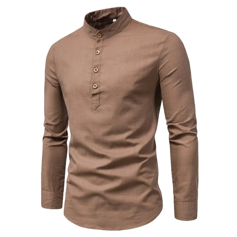 Daniel | Stijlvol heren overhemd in de kleur Bruin voor heren in stijl ideaal voor de herfst.
