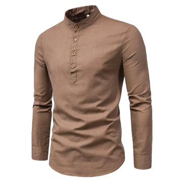 Daniel | Stijlvol heren overhemd in de kleur Bruin voor heren in stijl ideaal voor de herfst.