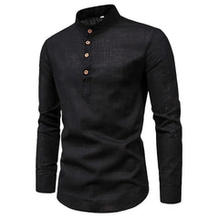 Daniel | Stijlvol heren overhemd in de kleur Zwart voor heren in stijl ideaal voor de herfst.