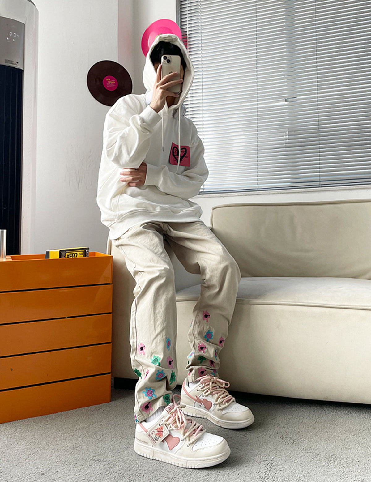 Darius | Skate schoenen in de kleur Crème voor heren in Streetwear stijl ideaal voor de winter