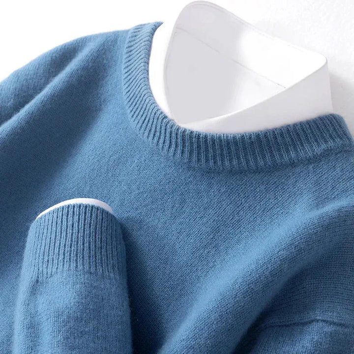 Wol trui met ronde hals