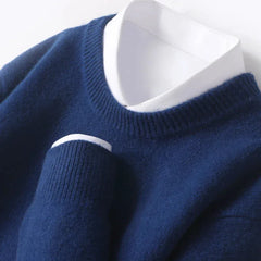 Wol trui met ronde hals