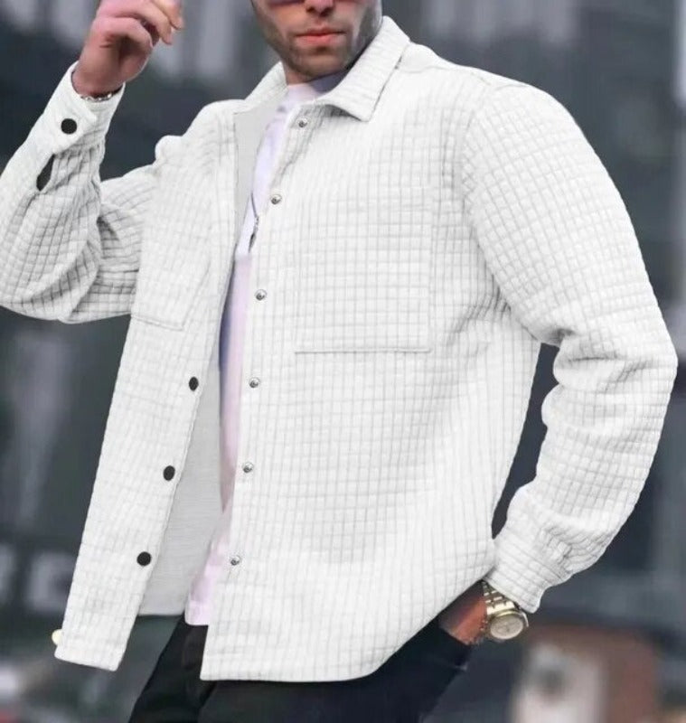 Davy | Elegant vest voor mannen in de kleur Wit voor heren in stijl geschikt voor alle seizoenen.