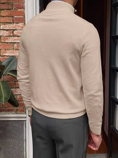 Trui met kraag en half-zip