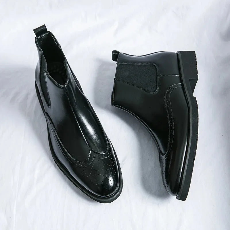 Chelsea boots met brogue detailing