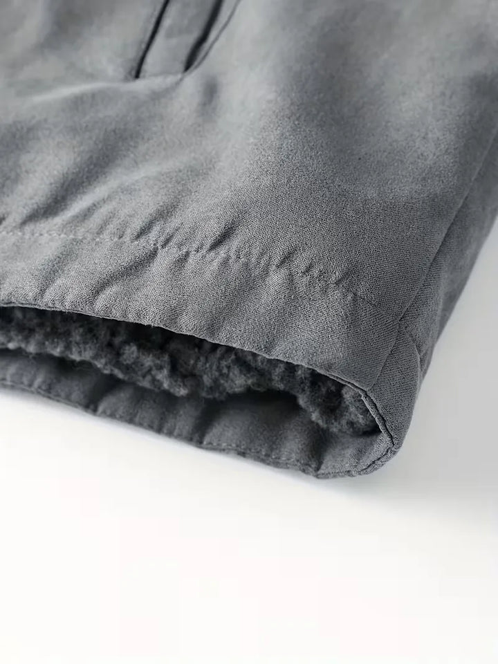 Puffer jacket met plush lining