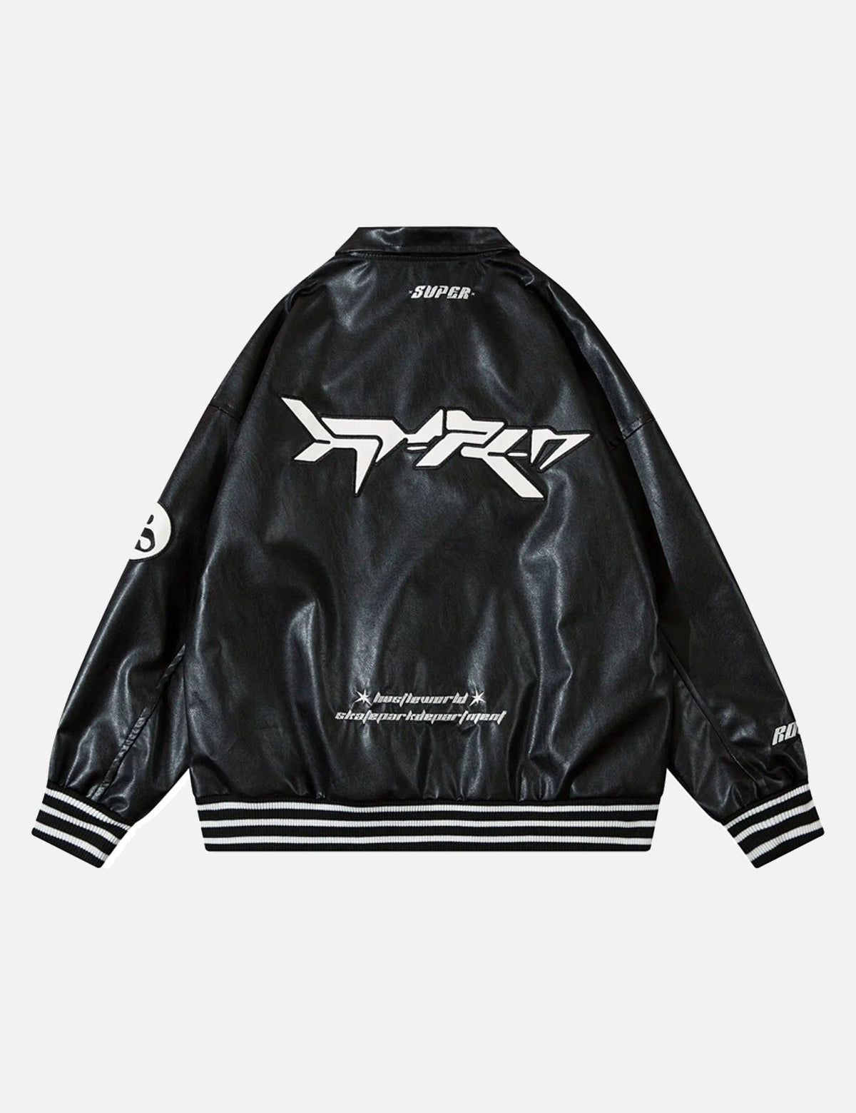 Dennis | Vintage Leren Skatepark Jack in de kleur Zwart voor heren in Heritage stijl geschikt voor alle seizoenen.