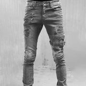 Derrick | Stijlvolle Denimbroek in de kleur Grijs voor heren in Heritage stijl geschikt voor alle seizoenen.