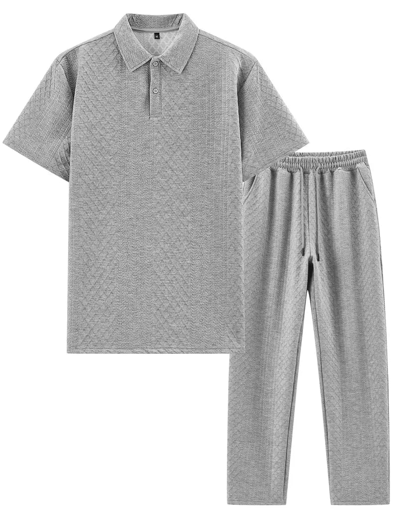 Lounge set met polo en broek