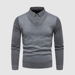 Diam | luxe comfortabele herentrui in de kleur Grijs voor heren in stijl ideaal voor de herfst.