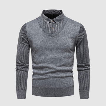 Diam | luxe comfortabele herentrui in de kleur Grijs voor heren in stijl ideaal voor de herfst.